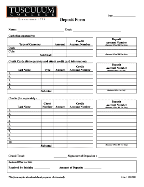 Deposit Form