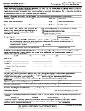 Employment eligibility - retaining completed forms - usu