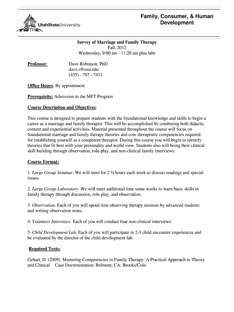 Family, Consumer, and Human Development - Utah State University - usu Preview on Page 1