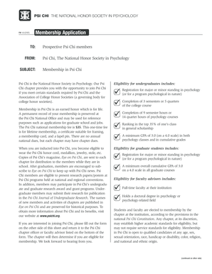 Psi Chi Membership Application