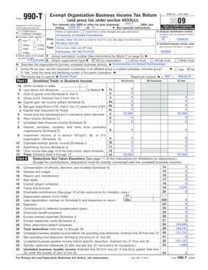 Form 990-T 2009