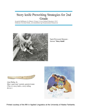 Story knife Prewriting Strategies for 2nd Grade - University of Alaska ... - uaf