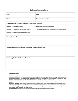 Reflection Statement Form.pdf - ualr