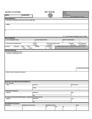 University of California Donor Grant Form
