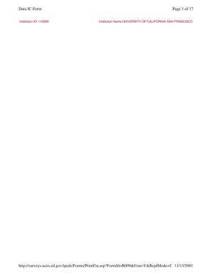 IPEDS Data Collection Form R009