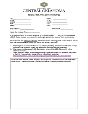 Request for Price Quotation (RFQ)