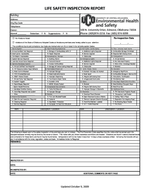 Life Safety Inspection Report