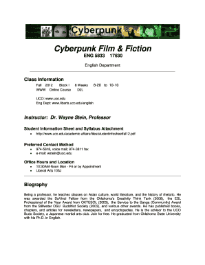 Cyberpunk Film & Fiction - University of Central Oklahoma - uco