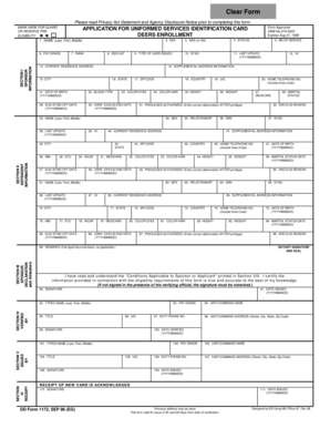 Guard Application for Uniformed Services Identification Card