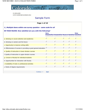 NEW RECORD - DATA COLLECTION FORM