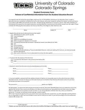 Student Permission Form