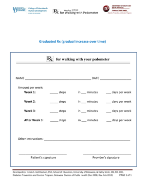 Walking with Pedometer Form