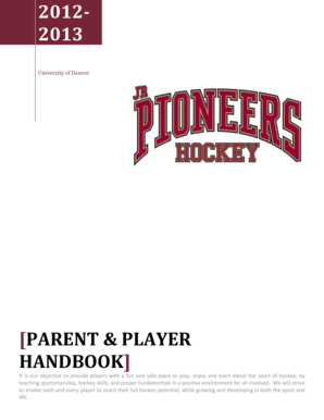 Parent & Player Handbook - University of Denver - du