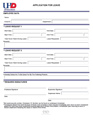 Employee Leave Request Form