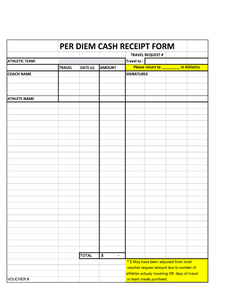 Per Diem Request Form - Fill Online, Printable, Fillable, Blank With Regard To Per Diem Expense Report Template