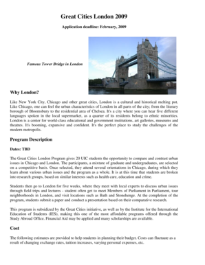 Great Cities London 2009
