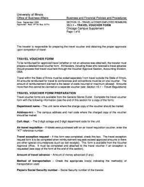 University of Illinois Travel Voucher Form