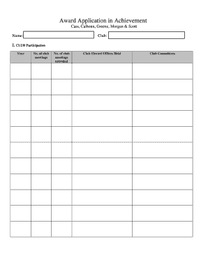 4-H Award Application Form
