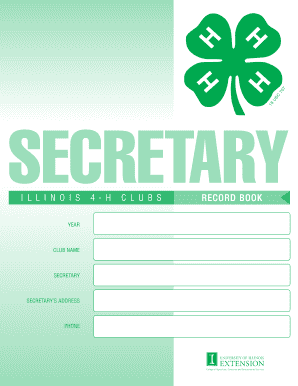 Illinois 4-H Club Record Book