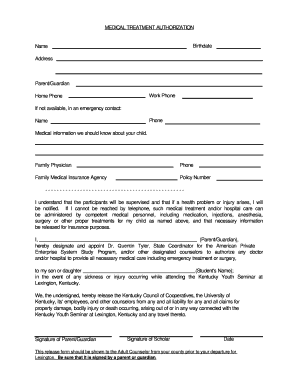 online kentucky medical release form