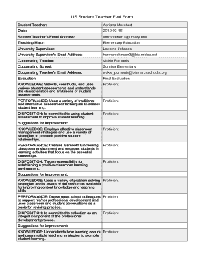 university of mary cooperating teacher online evaluation form