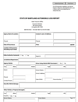 Maryland Automobile Loss Report