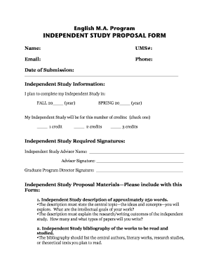 Ums English Department Proposal Format Fill Online Printable Fillable Blank Pdffiller