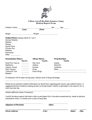 Medical History Form - uml