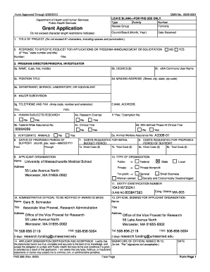 Grant Application Form PHS 398