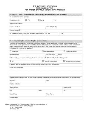 Job reference letter to university mph pdf form