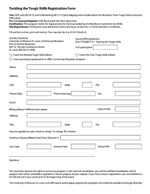 Rubrics for reporting in class - Tackling the Tough Skills Registration Form - University of Missouri ... - umsl