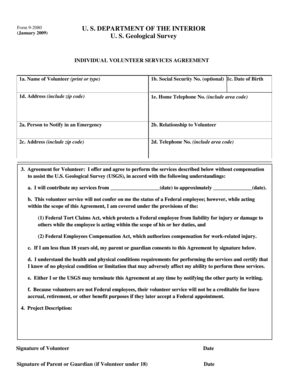 Individual Volunteer Services Agreement