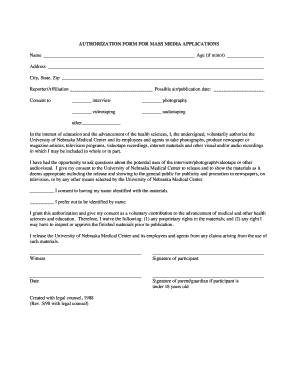media authorization form authorization in mass media fill online printable media authorization form authorization in mass media fill online printable