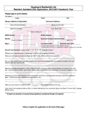 field application form