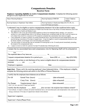 Application for Compassionate Leave Form - unh