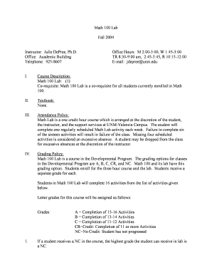 Fillable Online Unm Mat 1033 Intermediate Algebra University Of