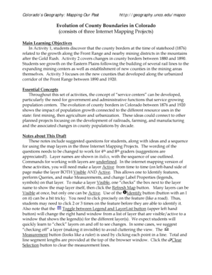 Colorado County Boundary Evolution Worksheet