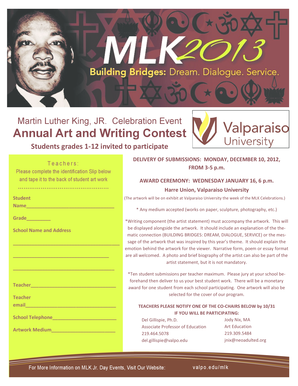 MLK Art and Writing Contest Submission Form