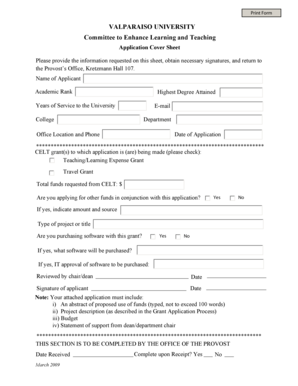 Application Cover Sheet