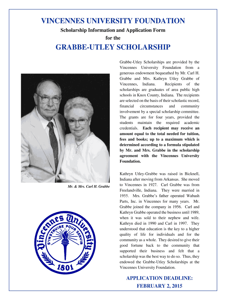 grabbe utley scholarship Preview on Page 1