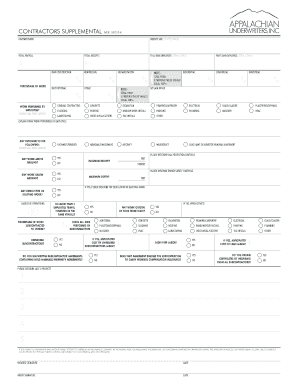 Contractors Supplemental Form