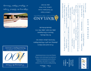 Wayland Baptist University Donation Form