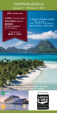 Tahitian Jewels Cruise Booking Form