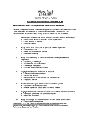 Military hat size chart - school of social work field education form