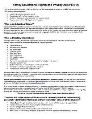 Fillable Online wiu The Family Educational Rights and Privacy Act ...