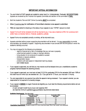 WKU Appeal for Title IV Financial Aid