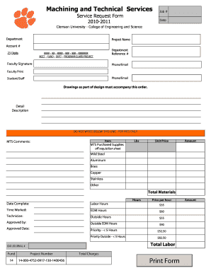 Machining and Technical Services - Clemson University - clemson