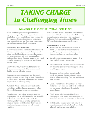 Personal Finance Net Worth Statement