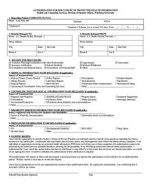 Authorization for Disclosure of Protected Health Information