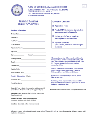 Resident Parking Permit Application